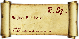 Rajta Szilvia névjegykártya